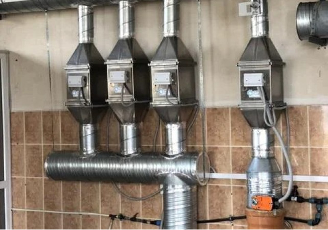 КНС № 1 в Бресте.  Установка системы очистки воздуха и удаления запахов