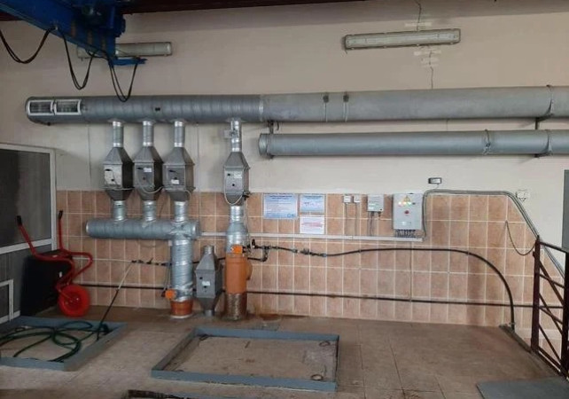 КНС № 1 в Бресте.  Установка системы очистки воздуха и удаления запахов